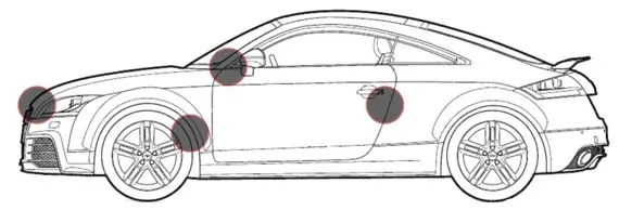 Where to find AUDI VIN number