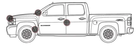 Where to find CHEVROLET VIN number