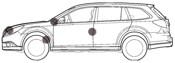 Where to find SUBARU VIN number